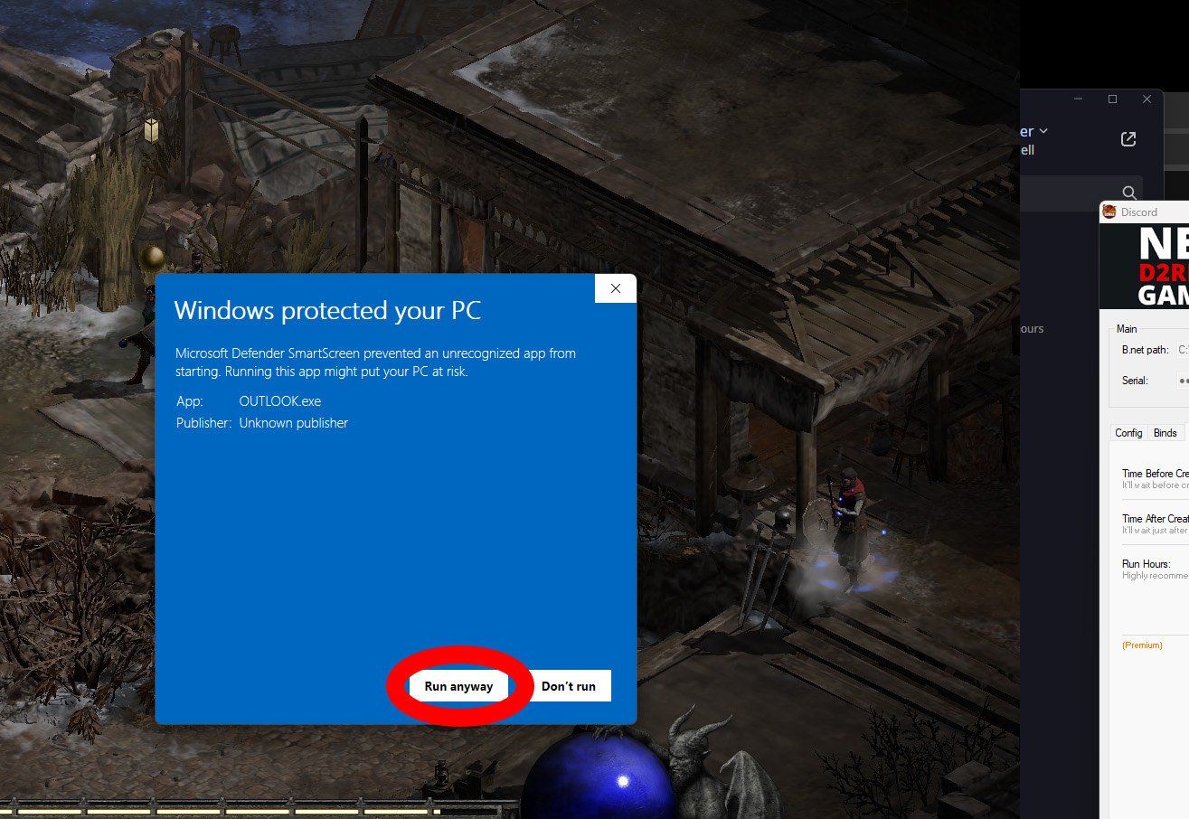 Windows SmartScreen example